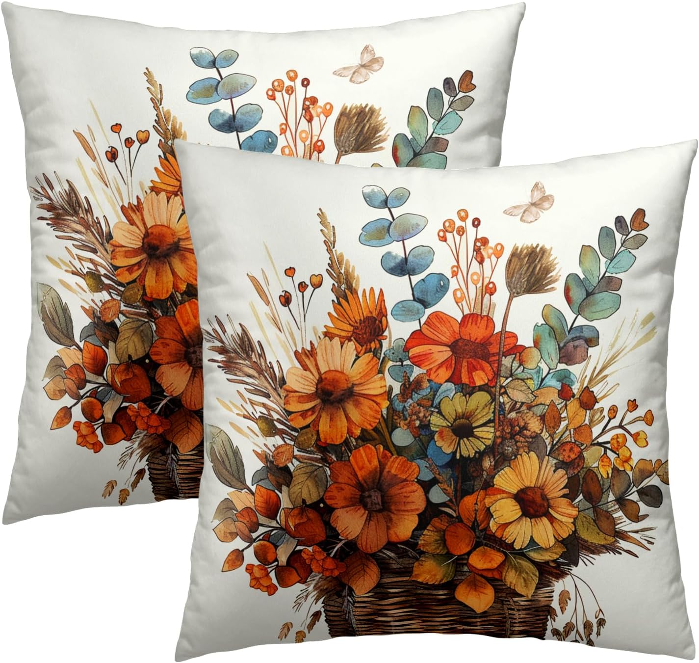 Beige Throw Pillow Cover — 18" — 22" x 22" (Pack of 2)