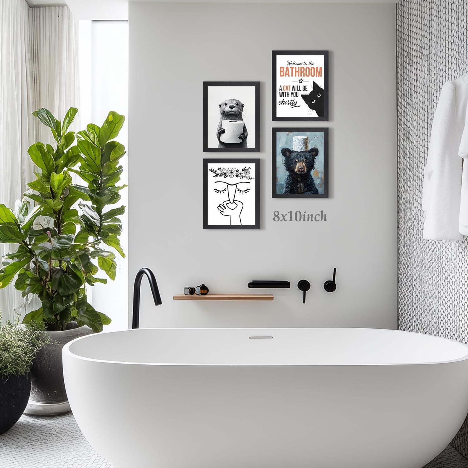 Framed Modern Black Wall Decor — 10" - View 5
