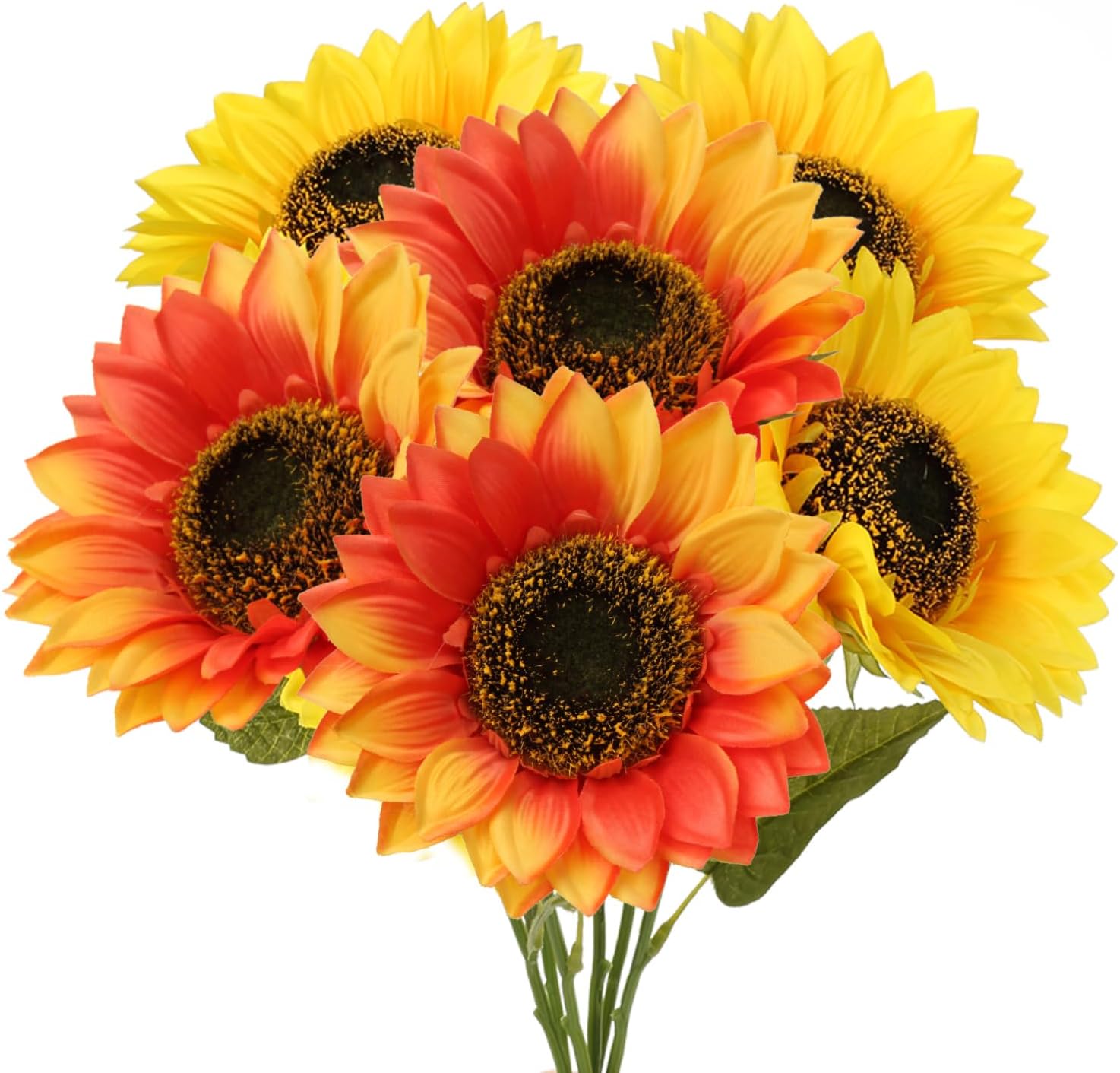 Fabric Artificial Flowers — 8" — 6"-8pcs-y