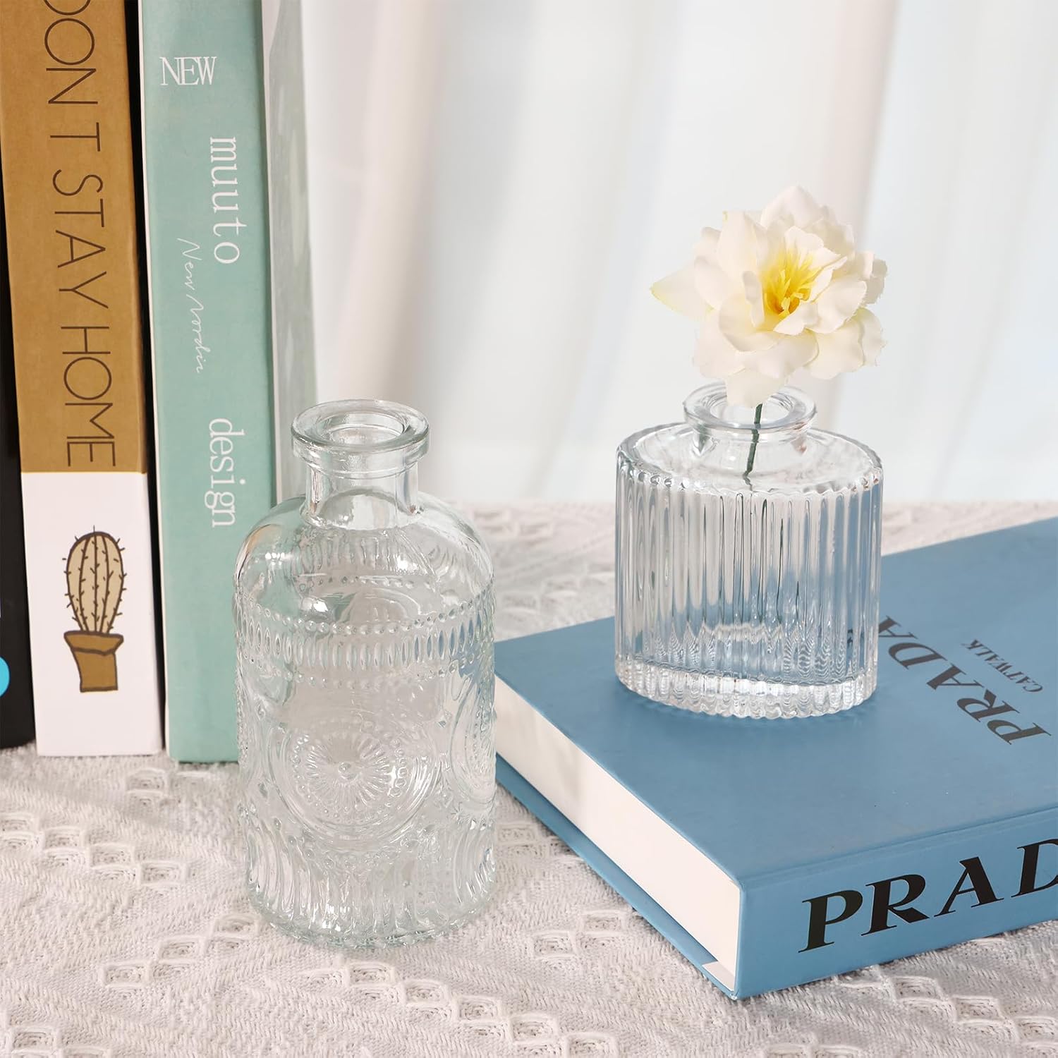 Vintage Blue Flower Vase — Set of 5 - View 5