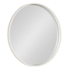 Round Modern Wood Wall Mirror — 25.6"