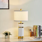 USB Luxe Blue Bedside Lamp — 28" - View 8