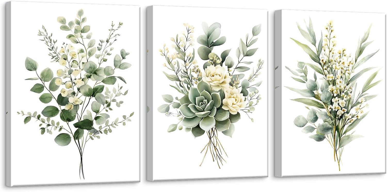 Framed Modern Black Wall Art — 12" — Sage Green