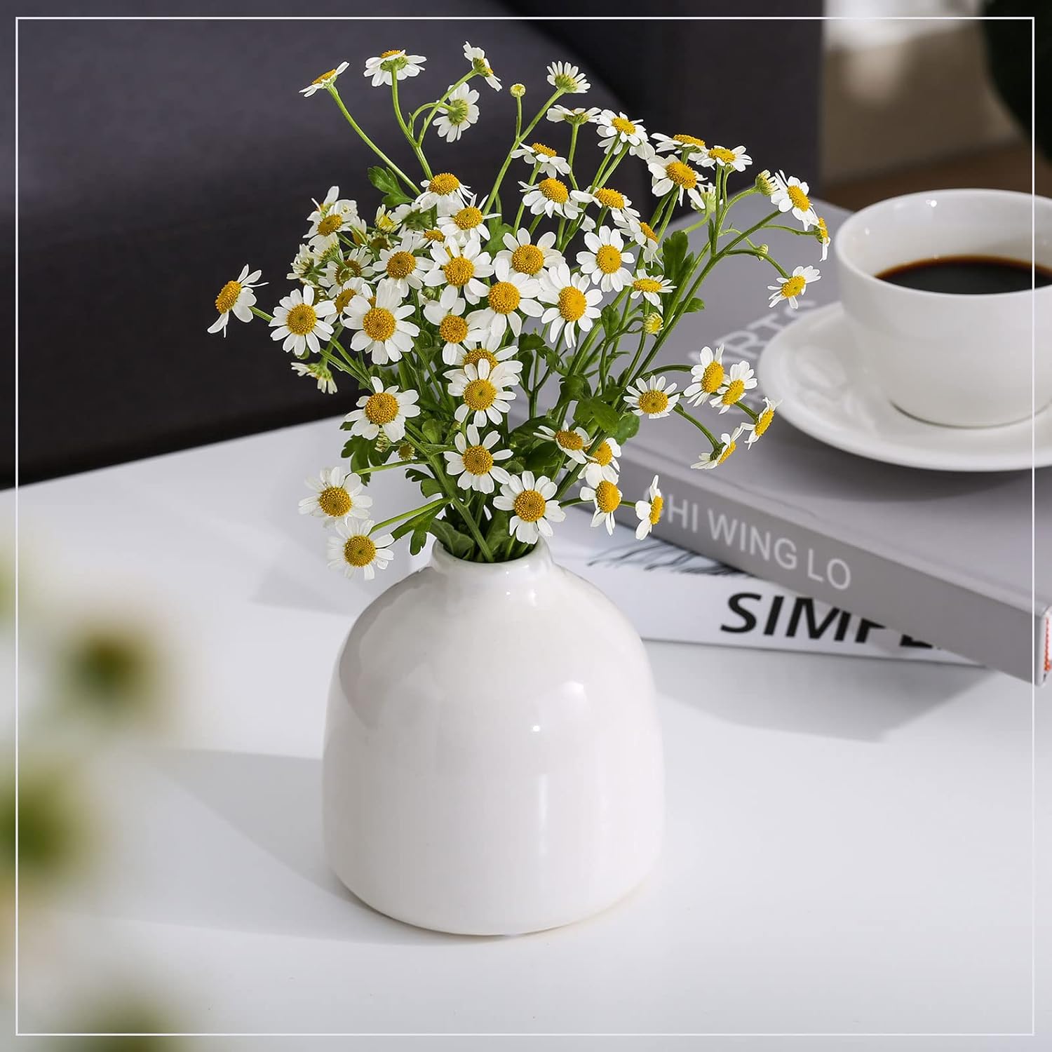 Modern Black Flower Vase — Set of 3 - View 5