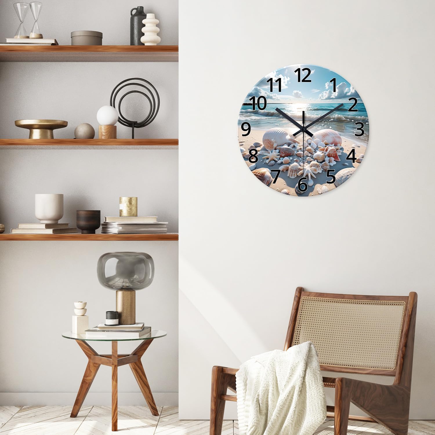 Battery Operated Black Wall Clock — 16" - View 4