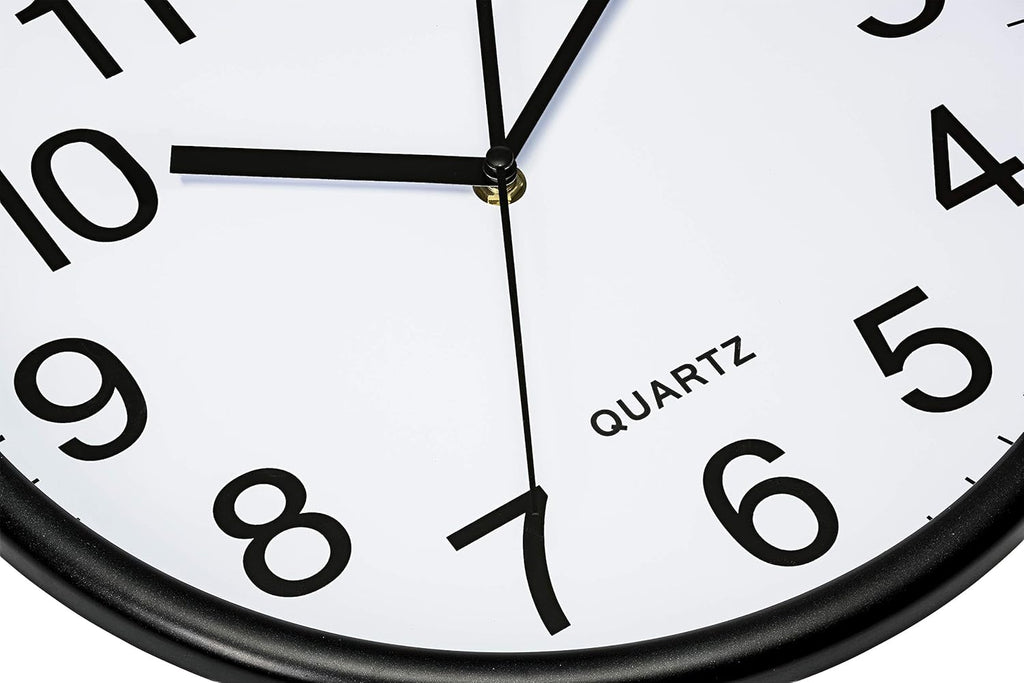 Battery Operated Black Wall Clock — 13" - View 2