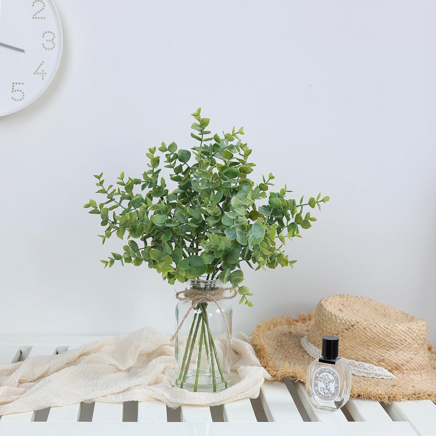 Farmhouse Glass Artificial Plant — 14" - View 5