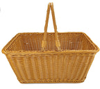 Boho Rattan Woven Basket — 15.8"