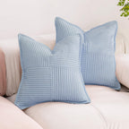 Boho Beige Throw Pillow Cover — 18" — 18" x 18" (Pack of 2)