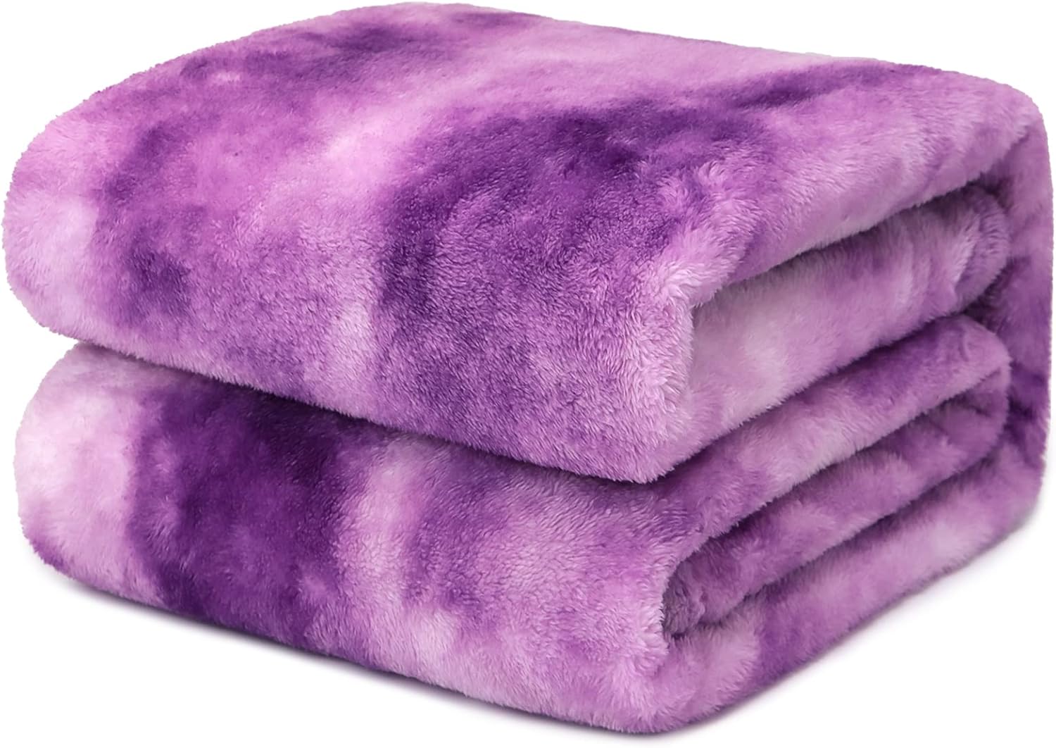 Luxe Blue Throw Pillow — 50" — Purple Tie Dye Blanket