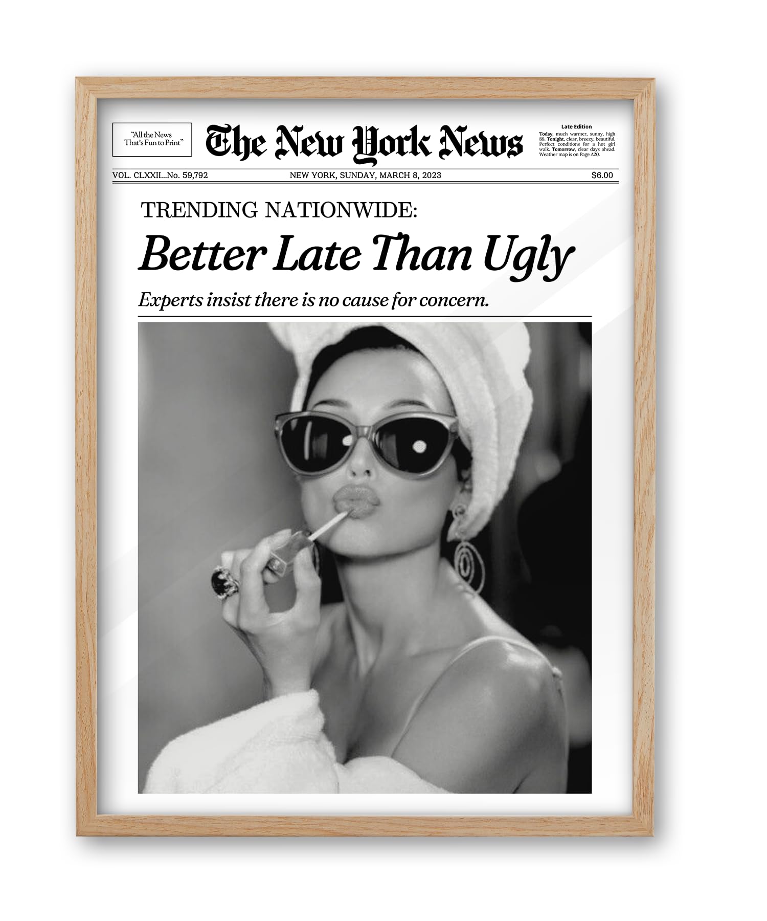 Vintage Black Framed Wall Art — 10"