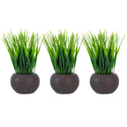 Round Modern Black Artificial Plant — 7"