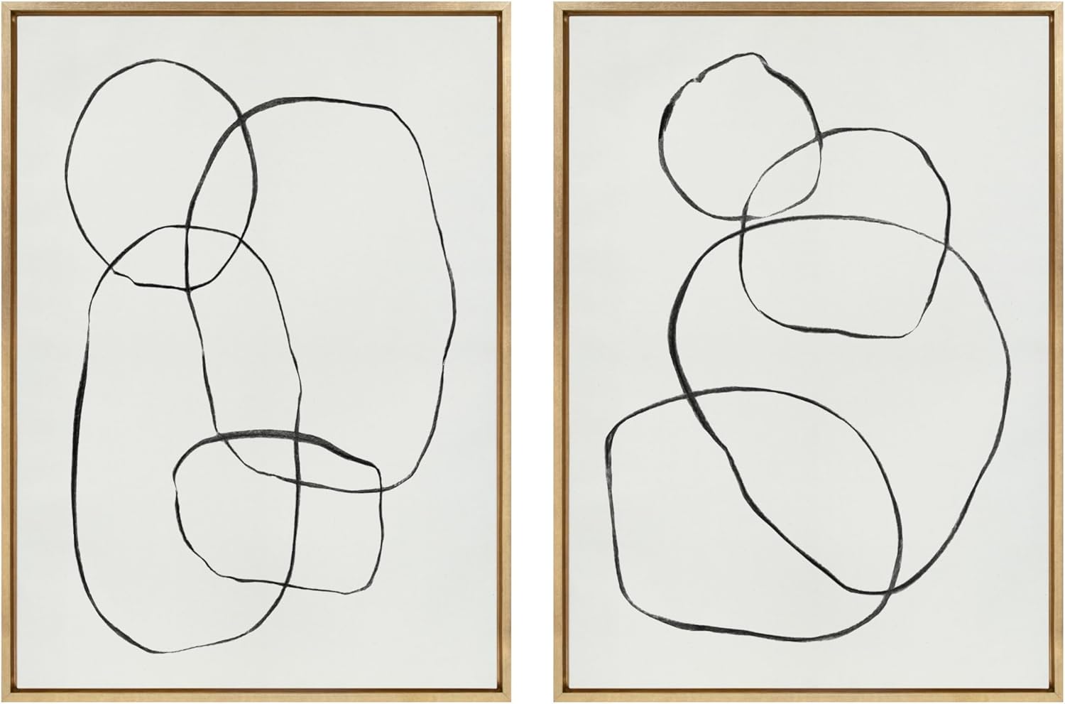 Linen Modern Beige Canvas Wall Art — 18x24 — 28x38