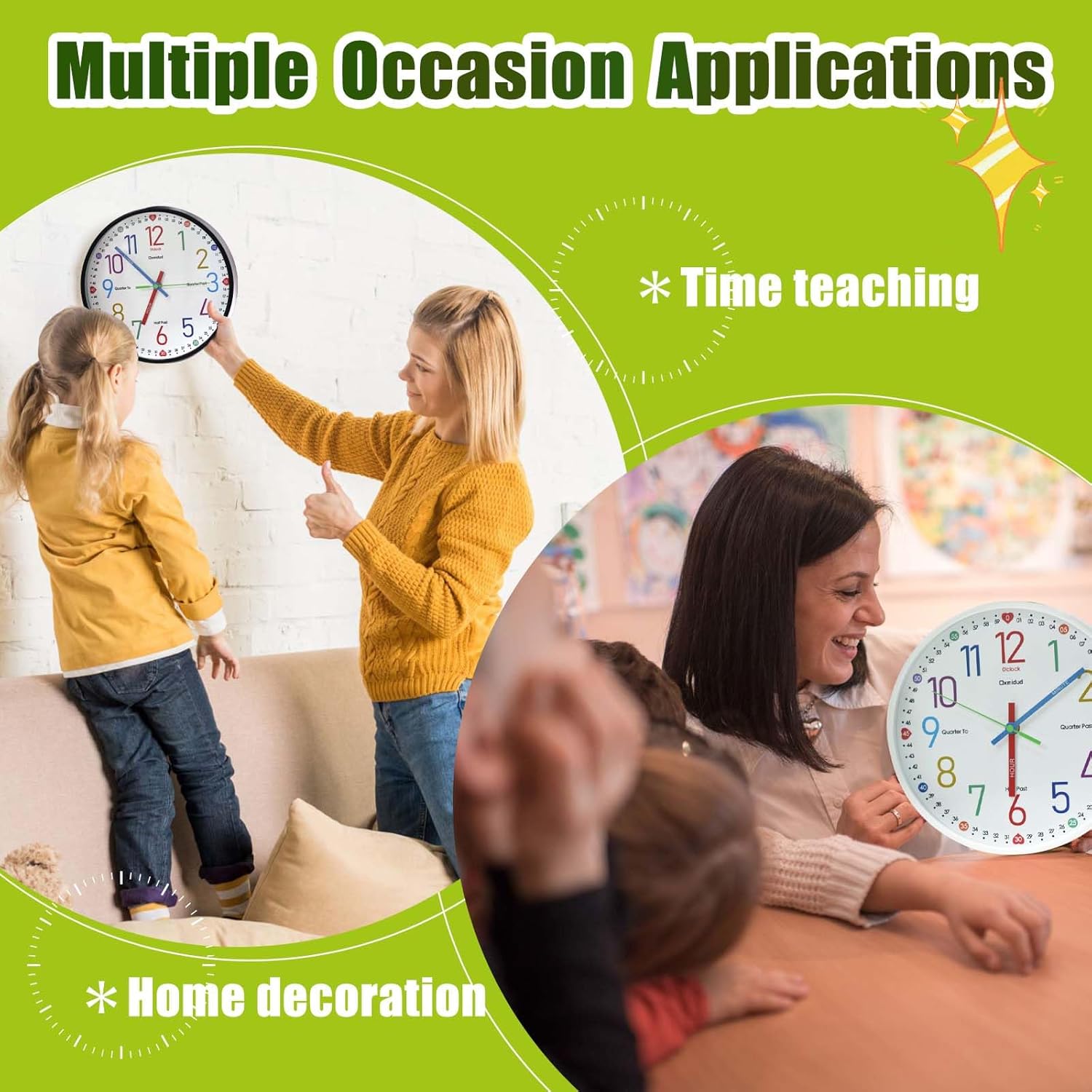 Black Wall Clock — 10" - View 5