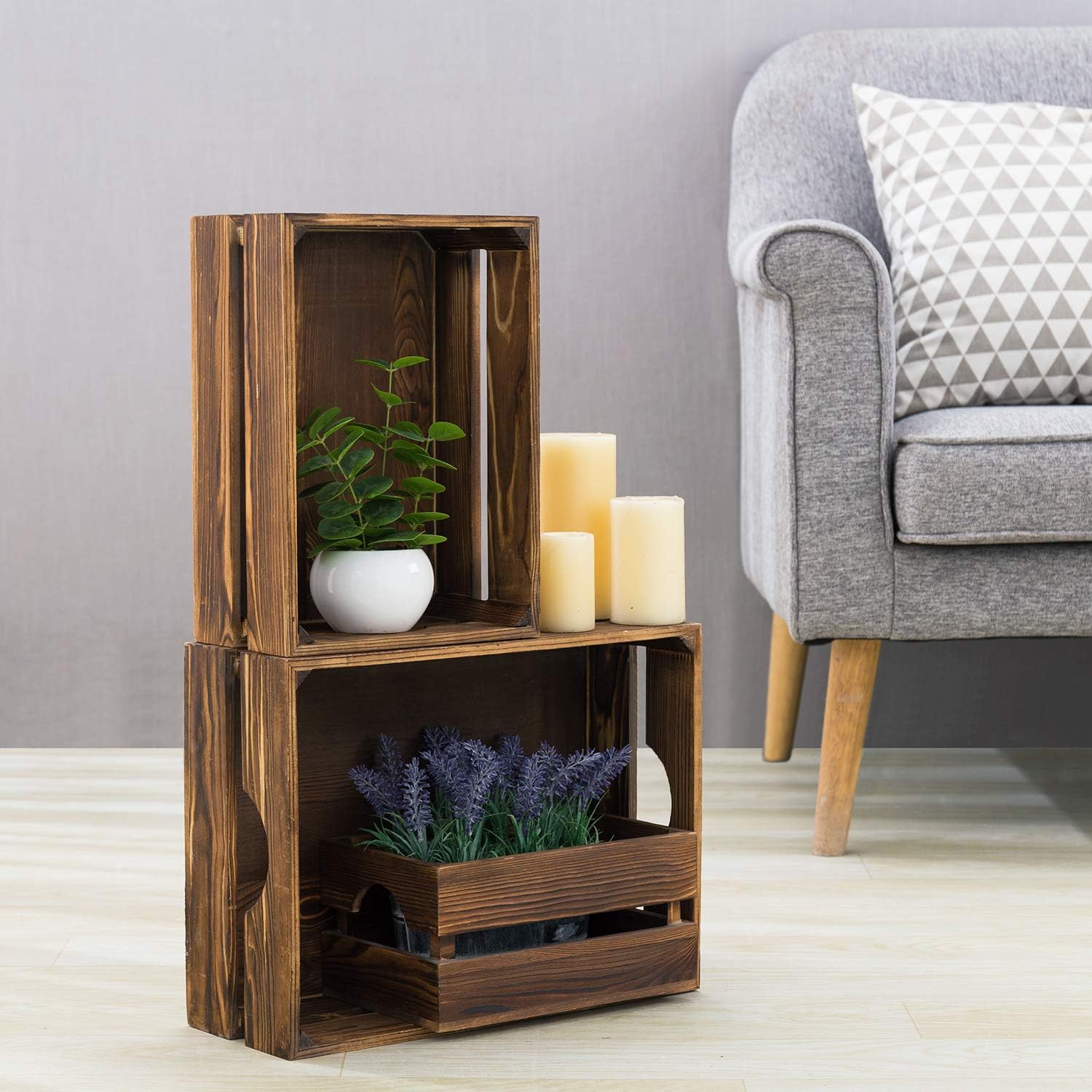 Farmhouse Brown Storage Basket - View 2