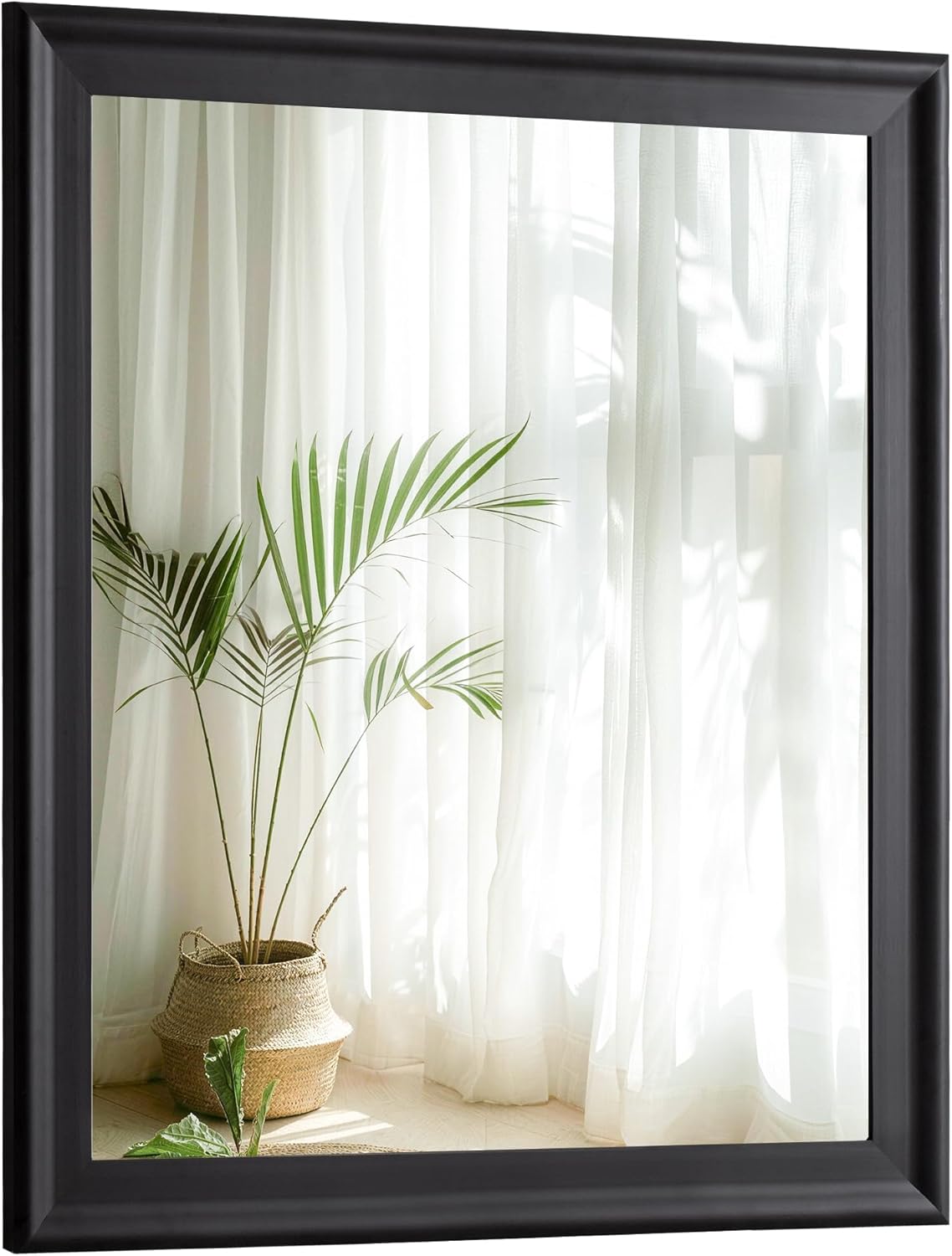 Round Farmhouse Black Vanity Mirror — 36" — 36"L x 30"W
