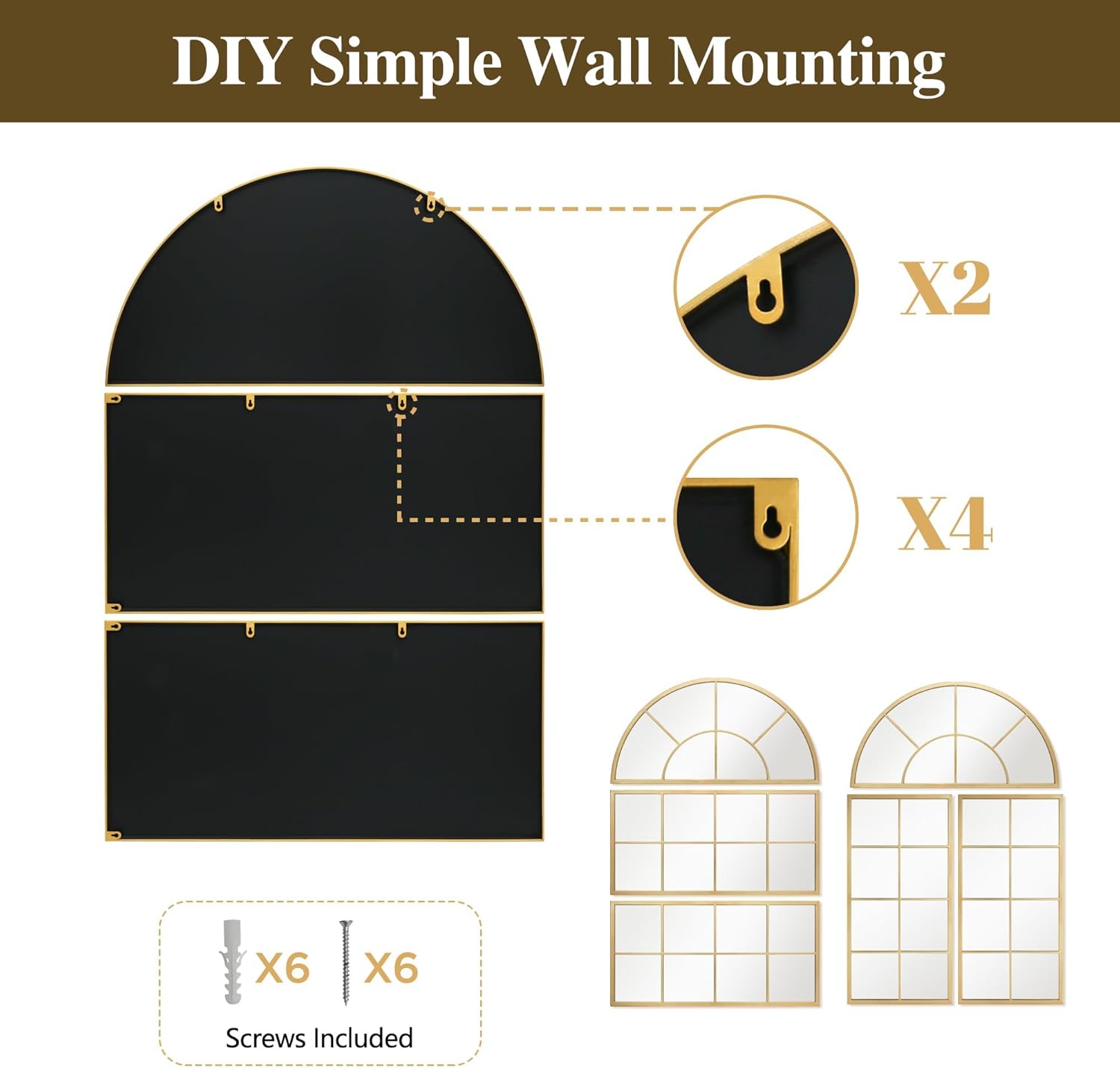 Luxe Black Wall Mirror — 40" - View 4