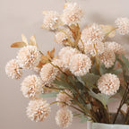Pom Pom Beige Artificial Flowers - View 5