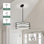 Farmhouse Black Chandelier — 3-Light - View 7