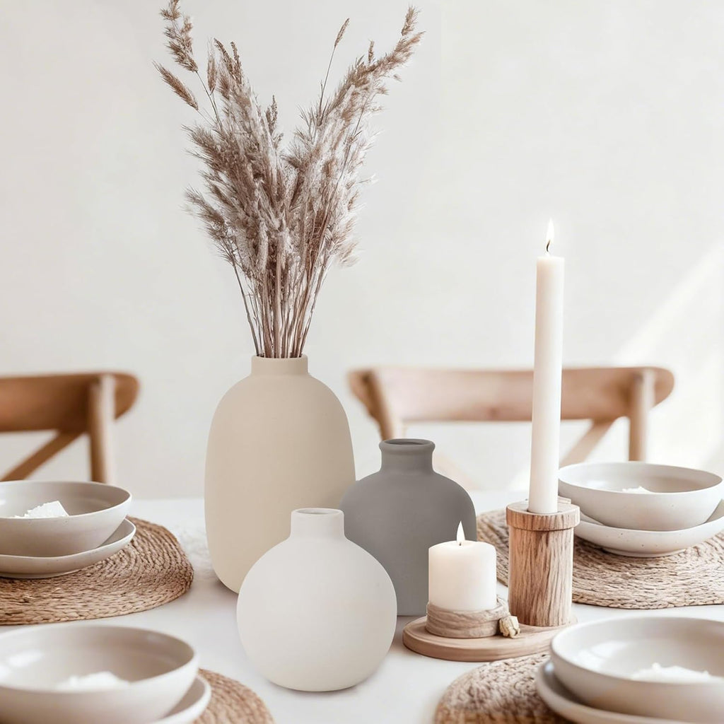 Farmhouse Beige Decorative Vase — Set of 5 - View 5