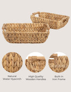 Hand-Woven Boho Beige Storage Basket - View 3