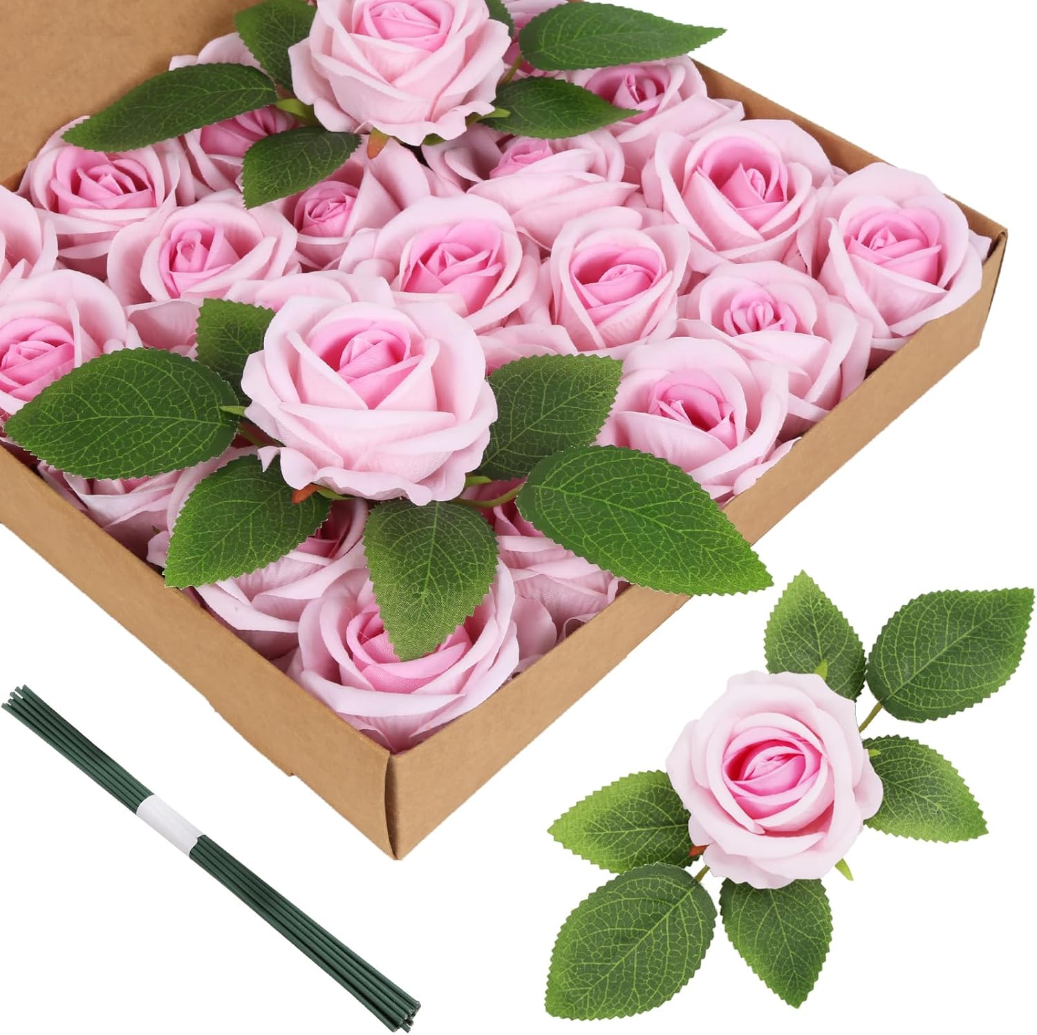 Velvet Luxe Black Artificial Flowers — Pink