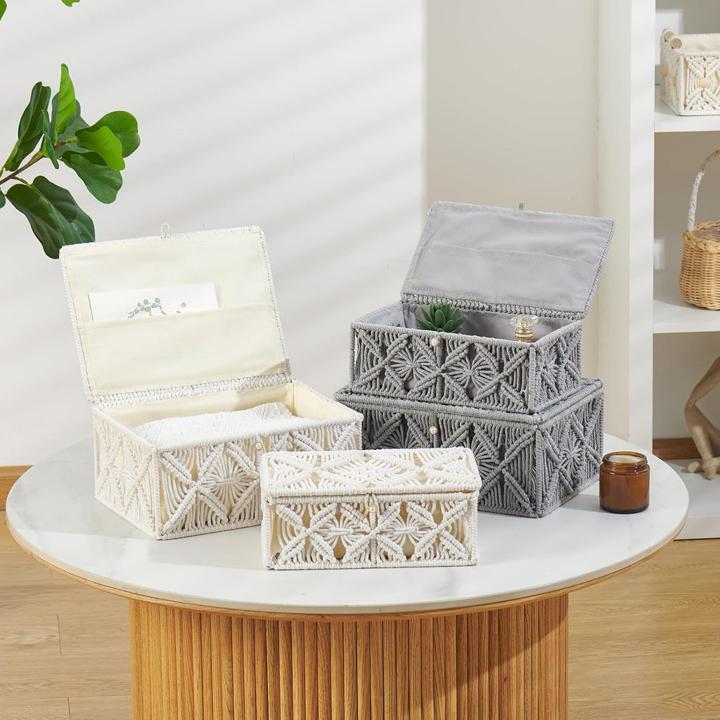 Boho Beige Storage Basket - View 5