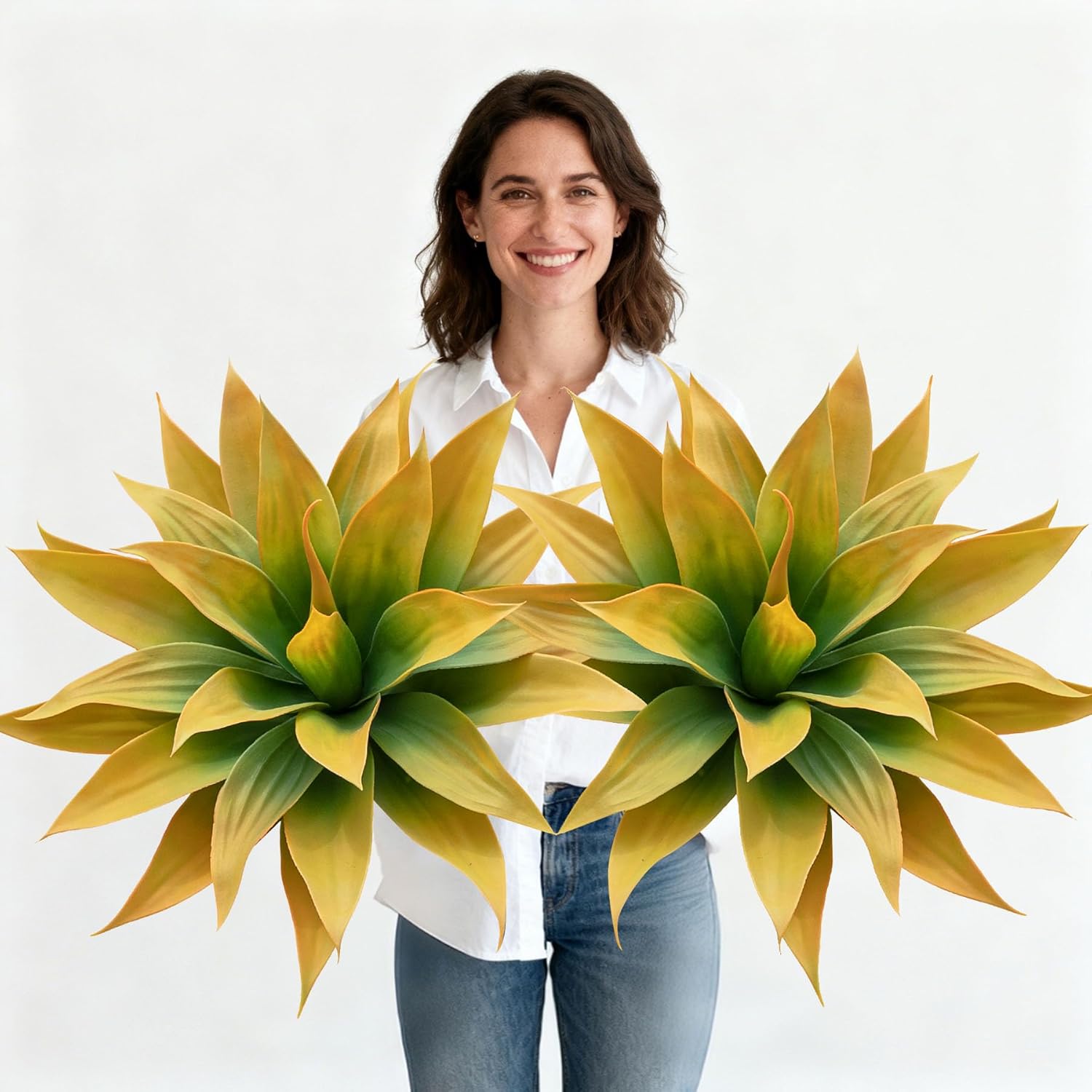 Green Artificial Plant — 22" — 28''yellow