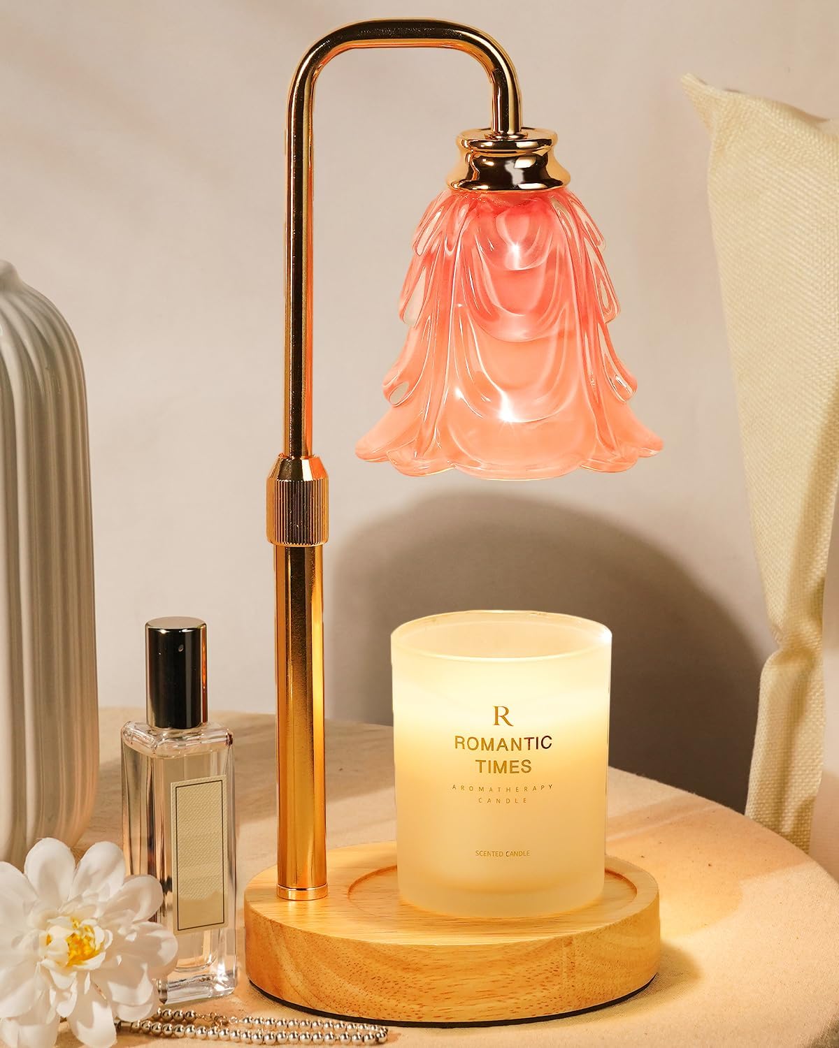 Dimmable Black Table Lamp — A3-pink