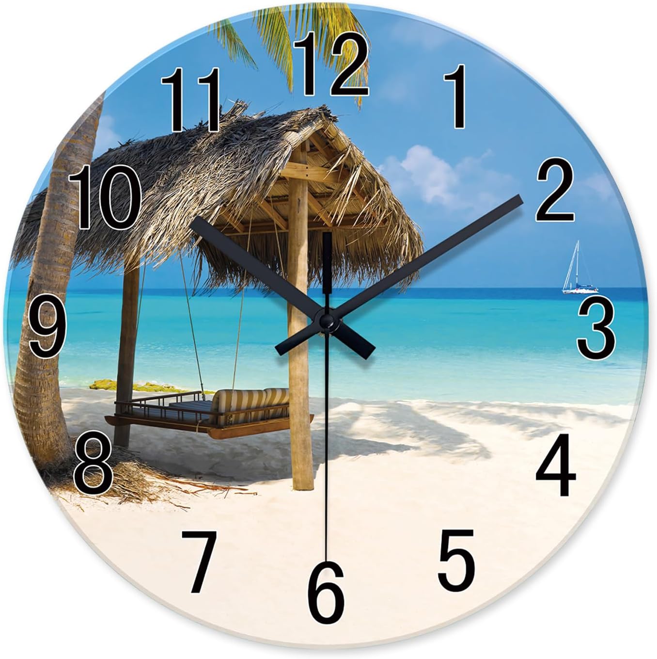 Battery Operated Blue Wall Clock — 12" — 14 Inch
