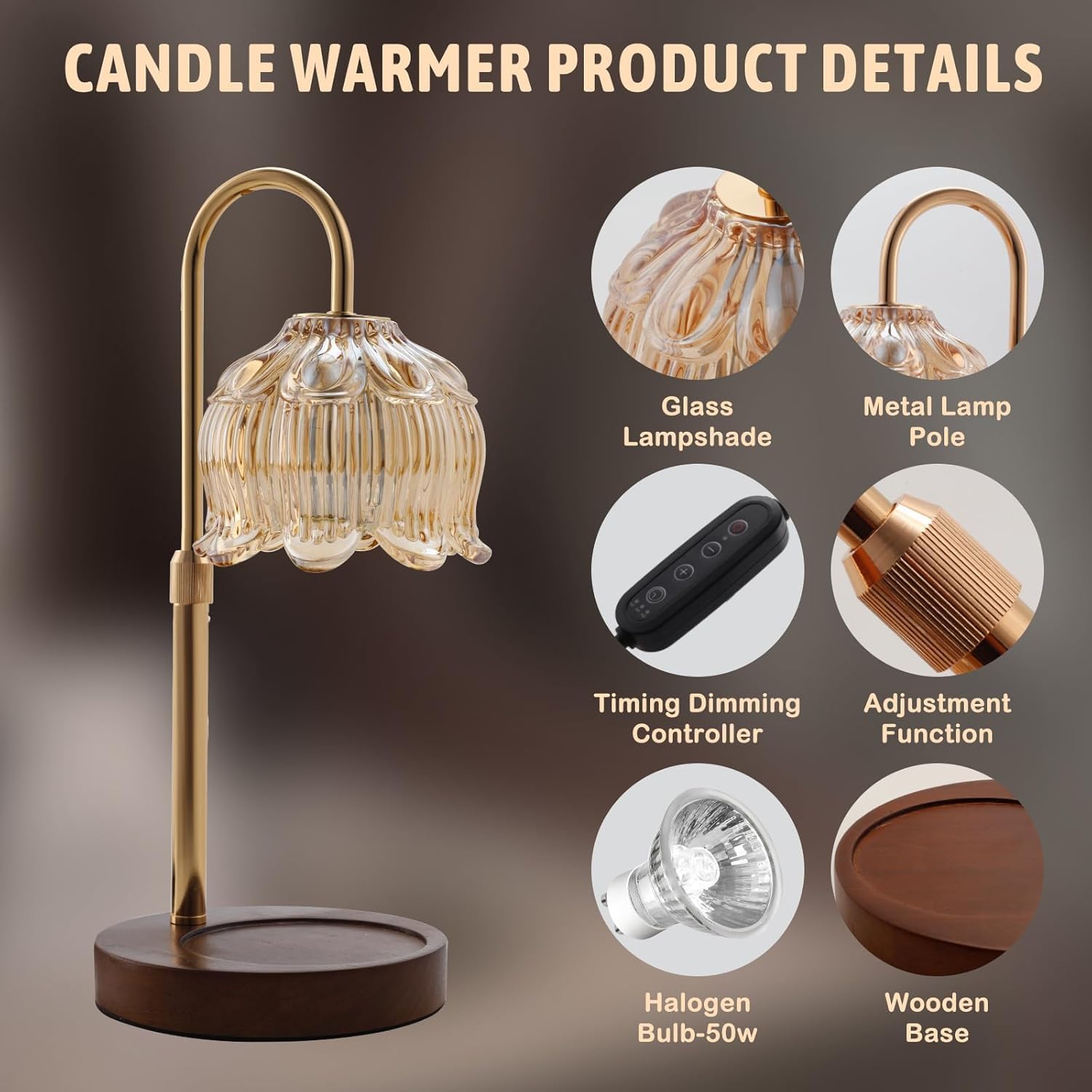 Luxe Beige Table Lamp - View 8