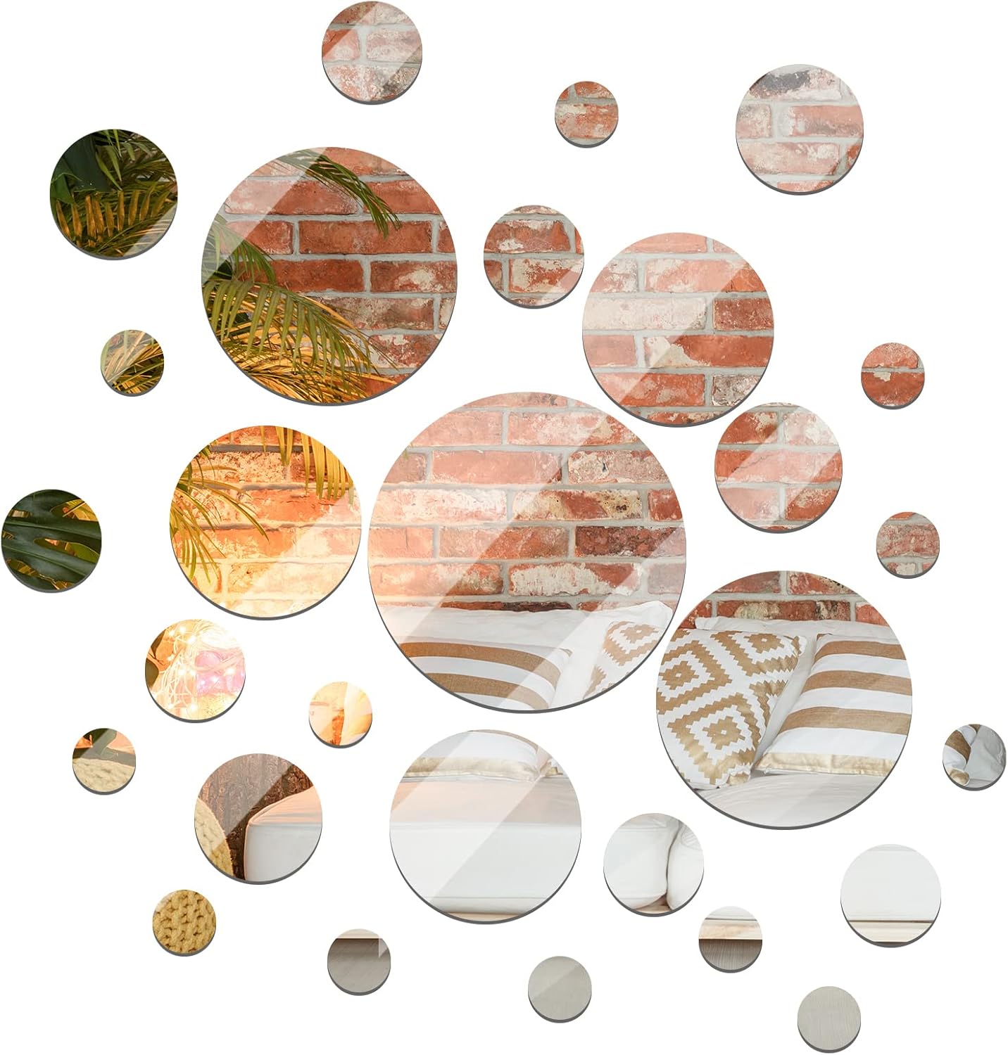 Glass Round Mirror — 10" — 28