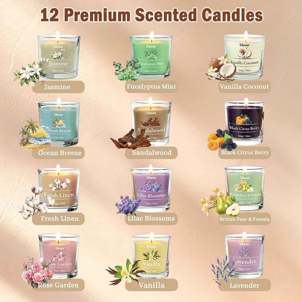 White Scented Candle - View 4