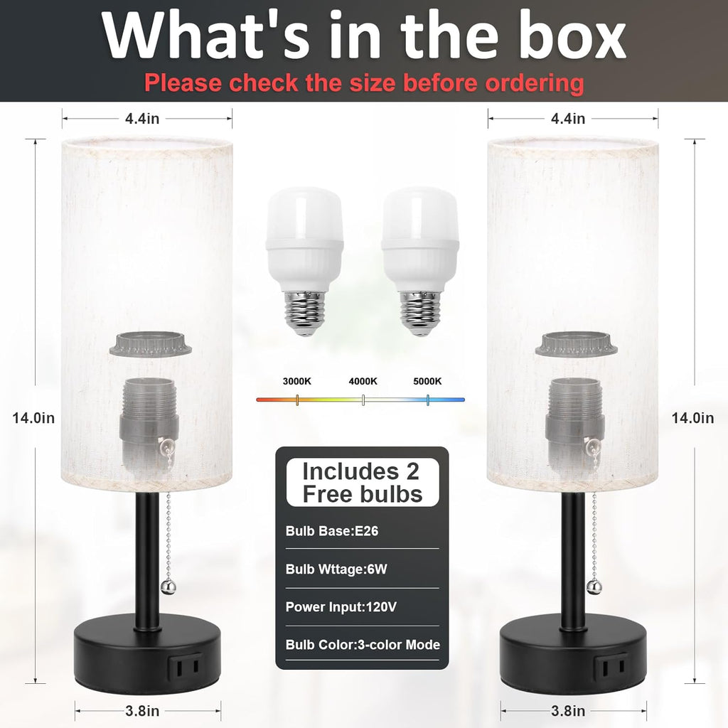 Round Beige LED Bulb — Set of 2 - View 4