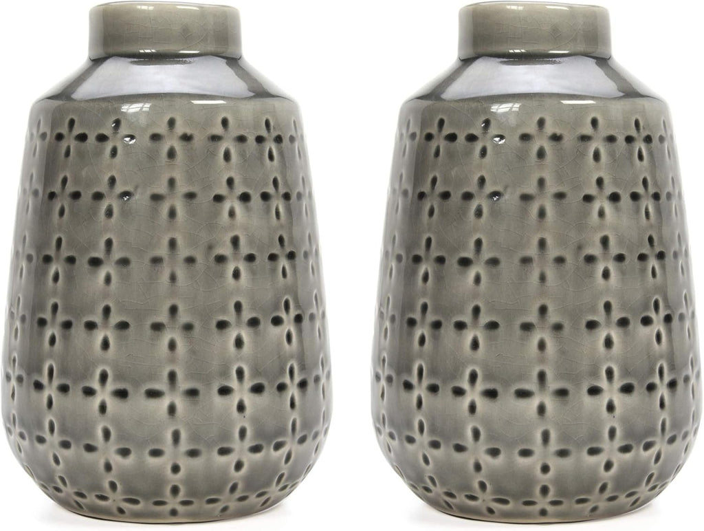 Grey Vase — 10" — Gray