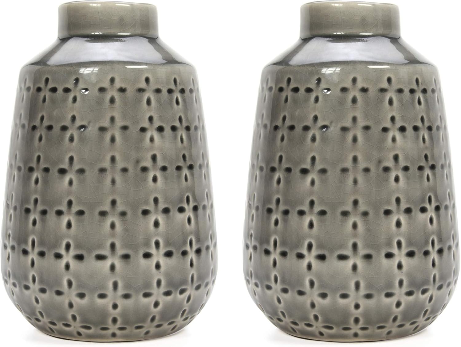 Grey Vase — 10" — Gray