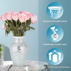 Handcrafted Glass Flower Vase — 11" - View 4