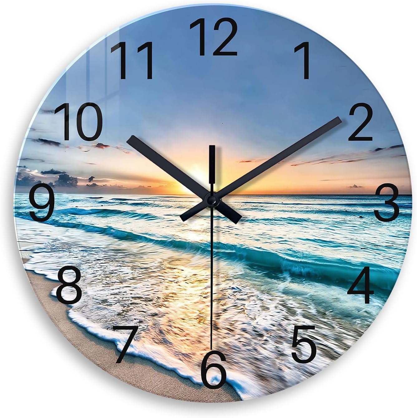 Battery Operated Blue Wall Clock — 12" — 14 Inch