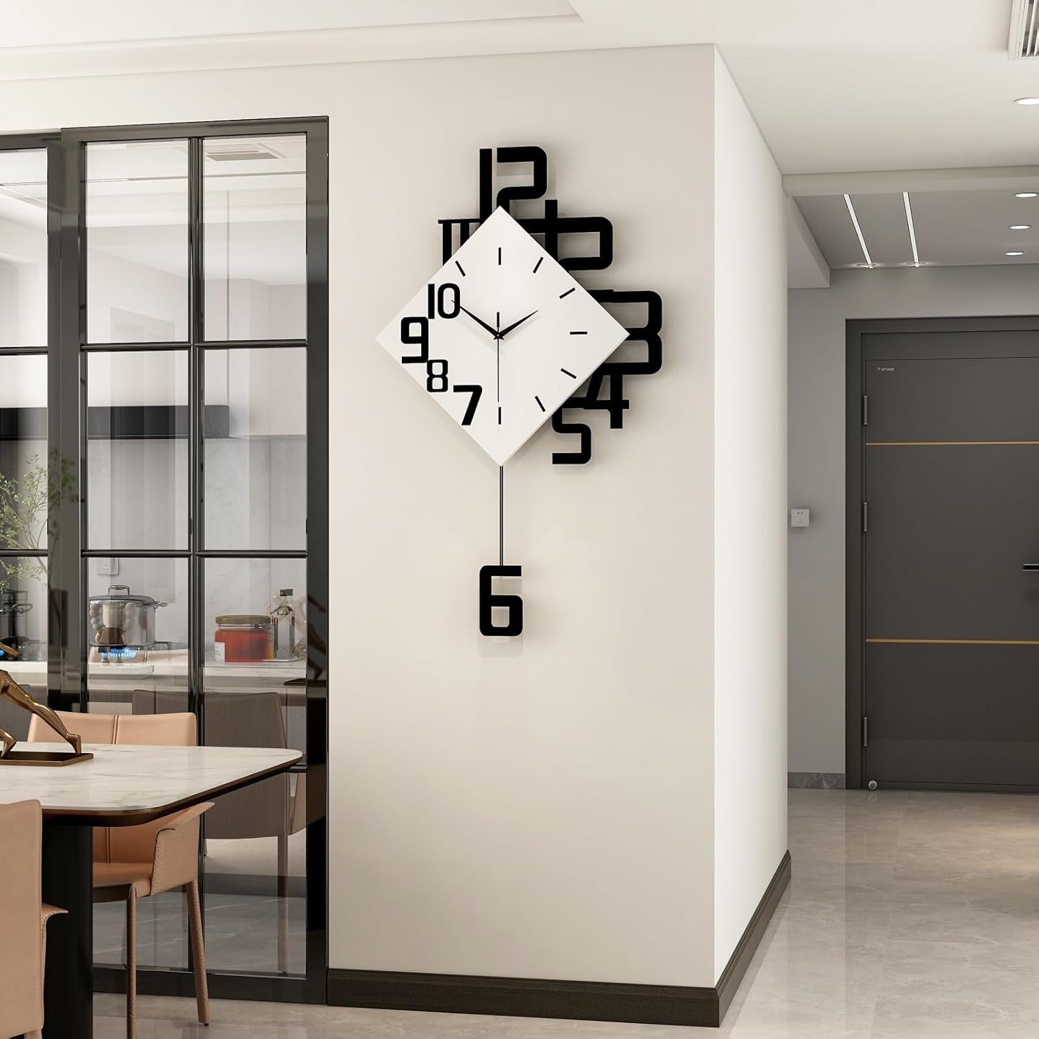 Battery Operated Modern Wood Wall Clock — 30" — Large