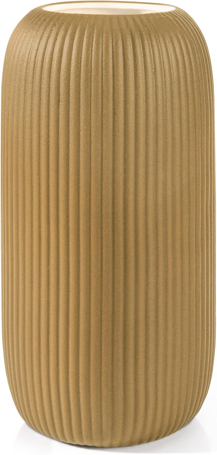 Farmhouse Beige Flower Vase — Milk Coffee