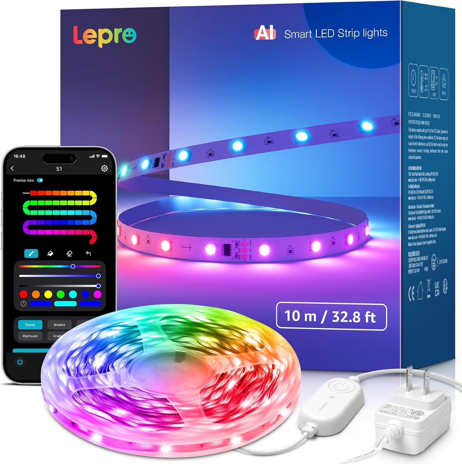 Smart Metal LED Strip Lights — 32.8FT