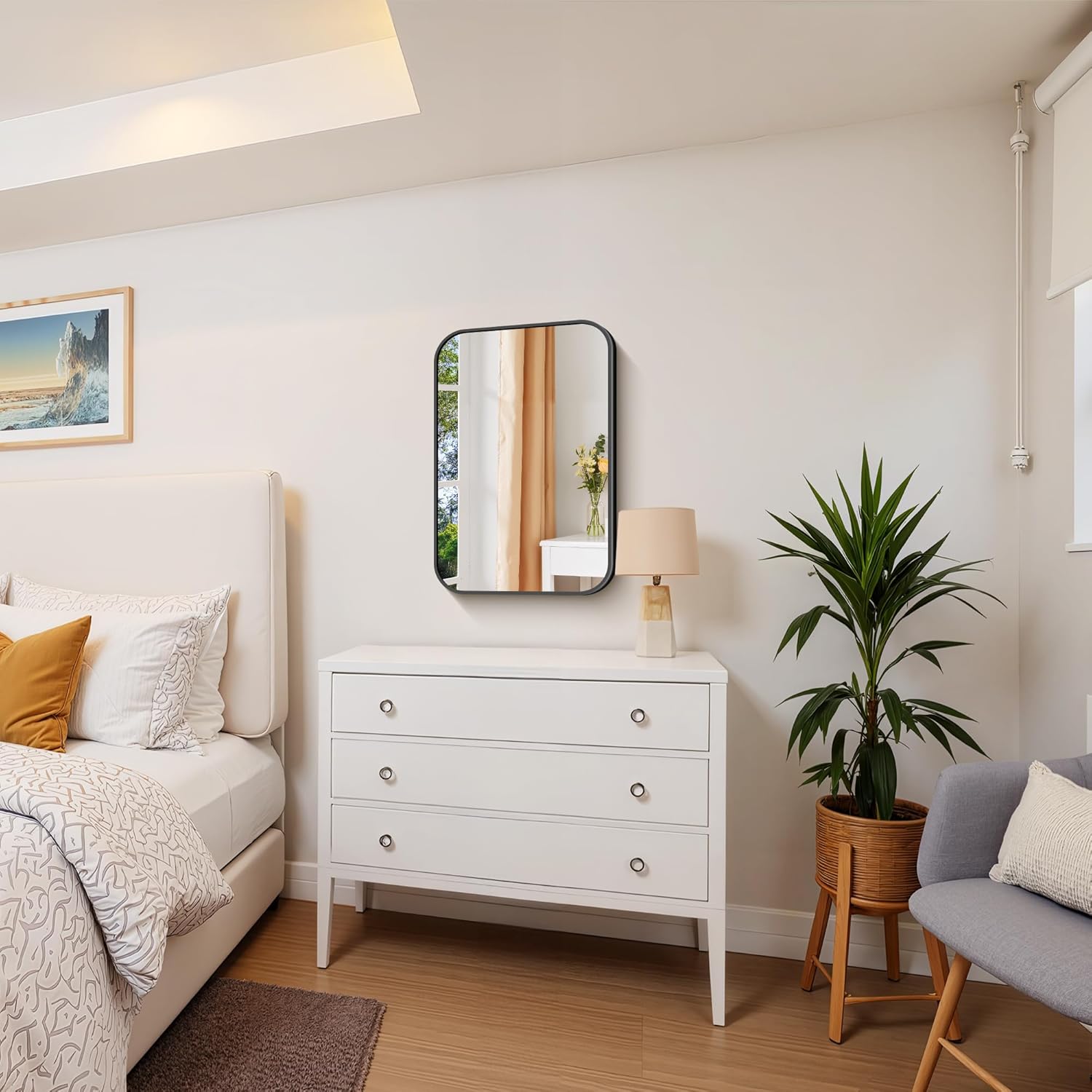 Black Wall Mirror — 24" - View 4
