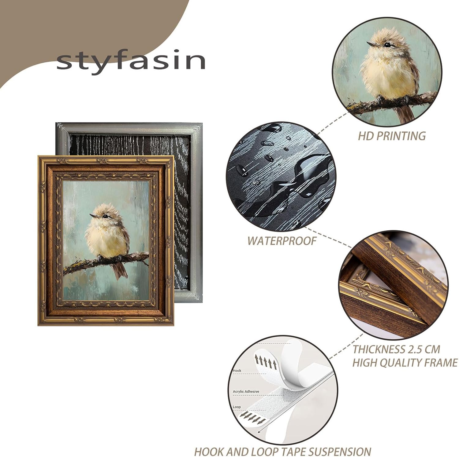 Framed Luxe Metal Canvas Wall Art — 11" - View 2