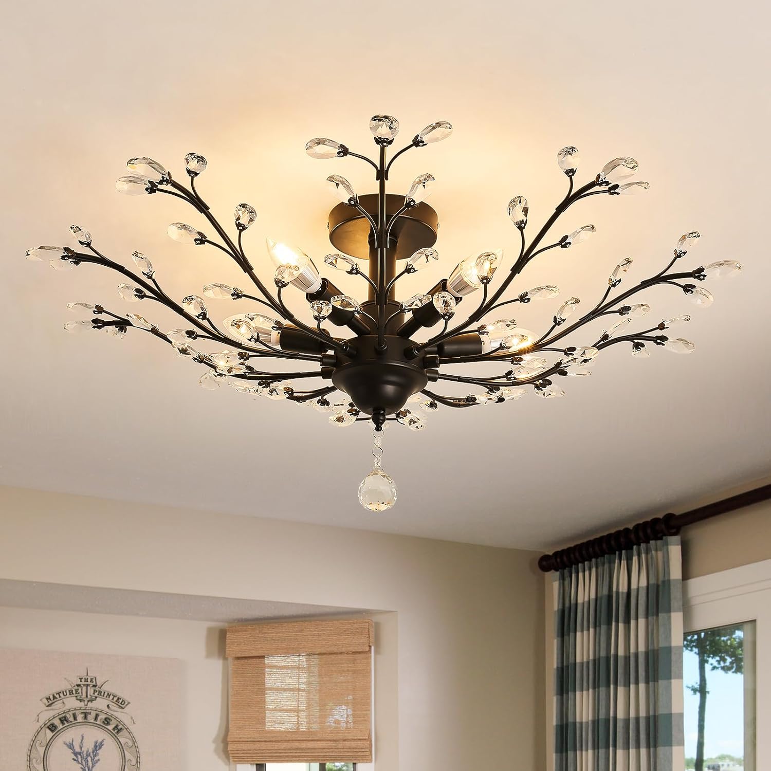 Vintage Luxe Black Chandelier — Black