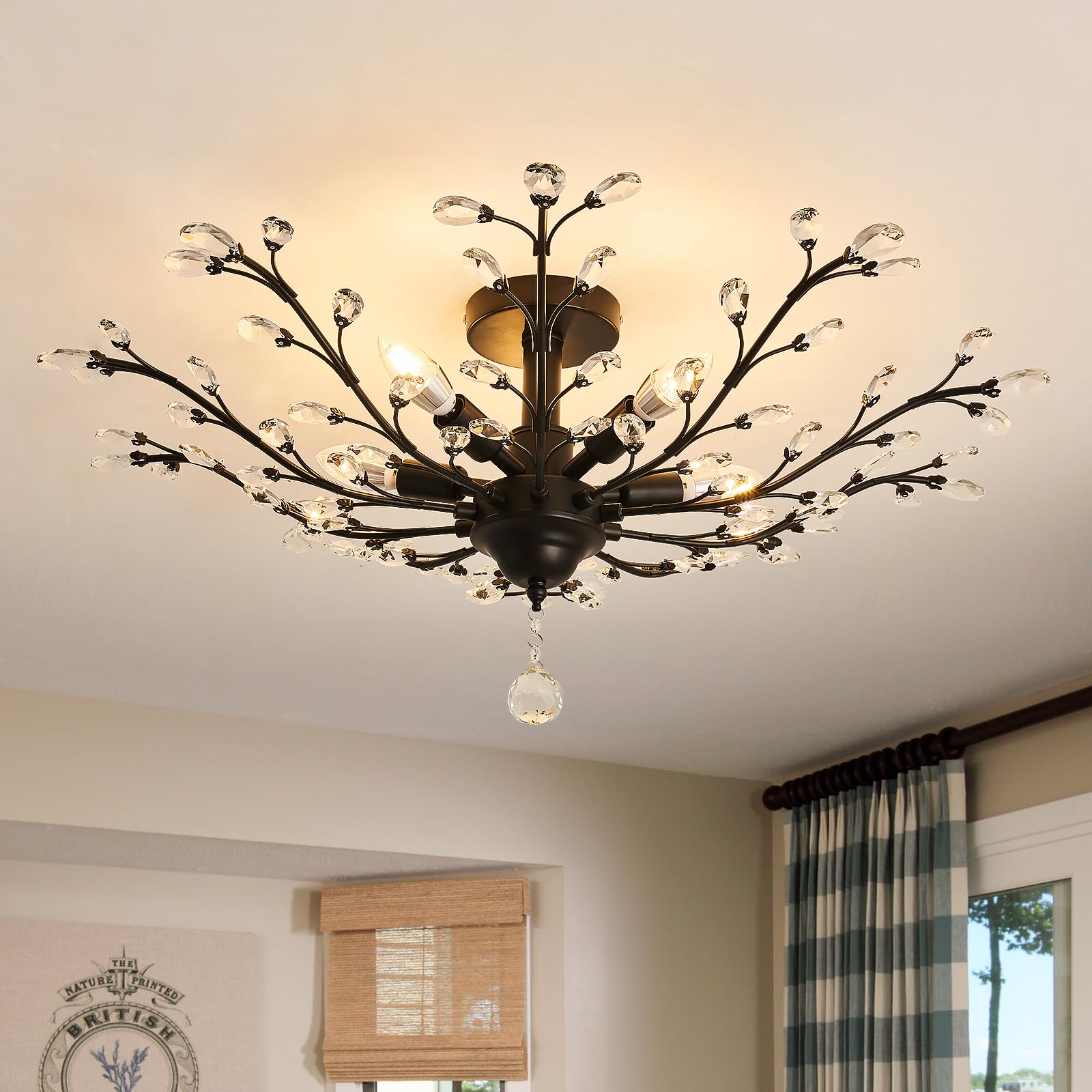 Vintage Luxe Black Chandelier