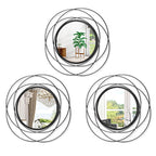 Round Black Wall Mirror — 12"