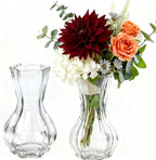 Pink Flower Vase — 8" — Transparent