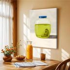 Framed Green Canvas Wall Art — 16" - View 5