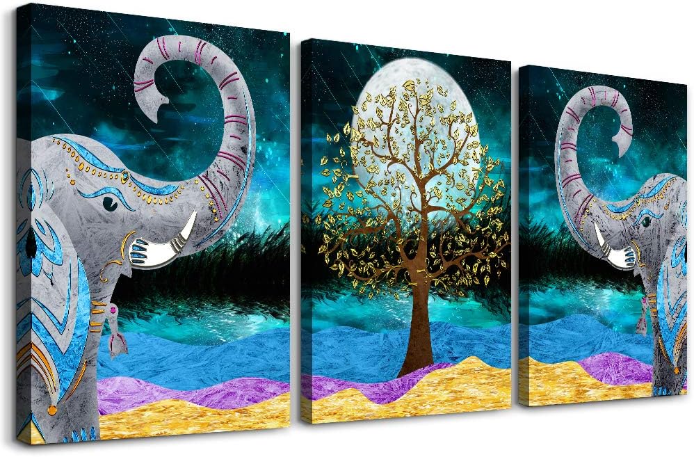 Boho Black Canvas Wall Art — 16" — 12x16inches*3pcs