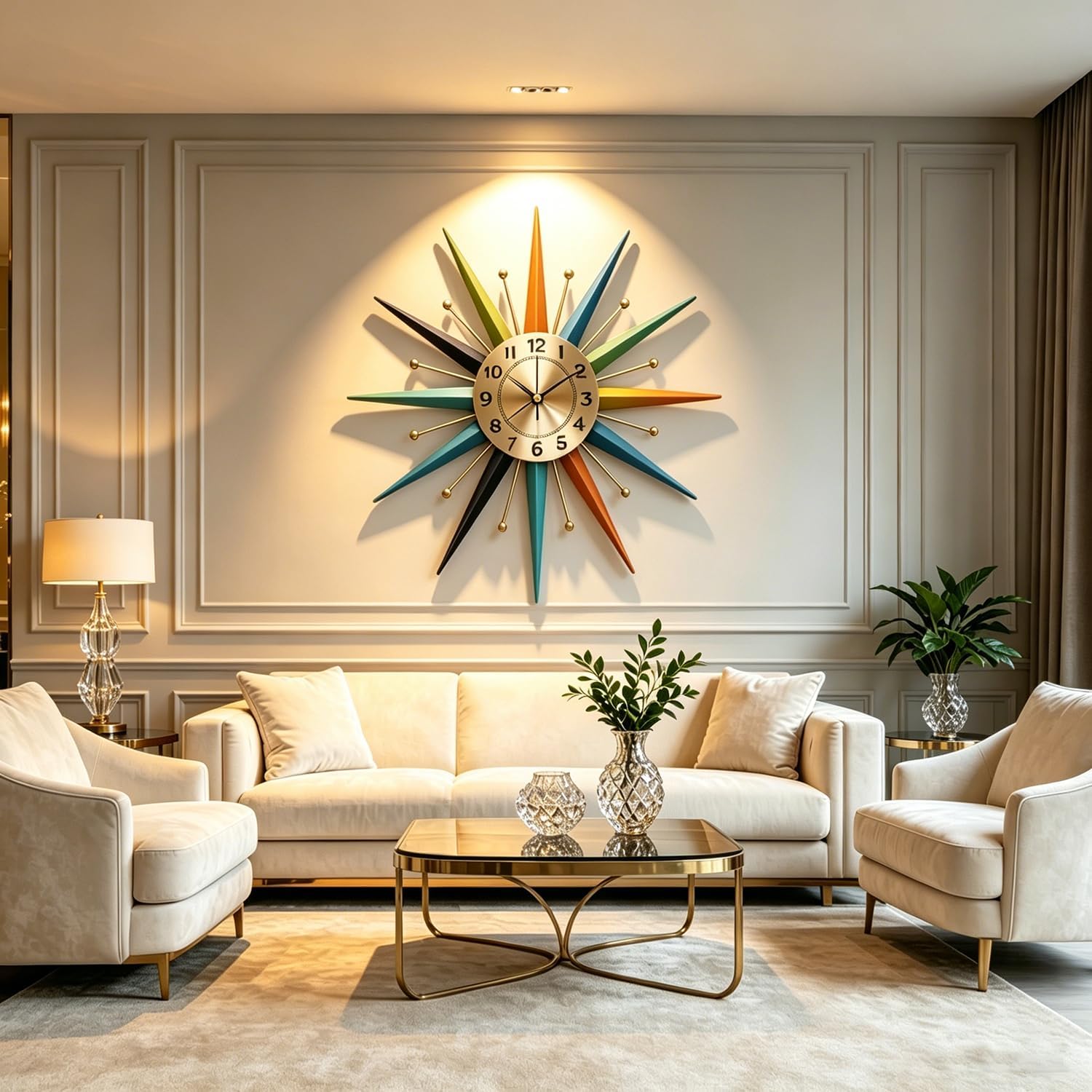 Luxe Metal Wall Clock — 22" - View 2